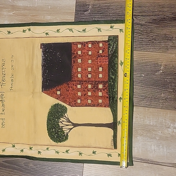 Primitive, Country Dish Towel. Proverbs 24: 3-4. Farmhouse - Picture 7 of 7